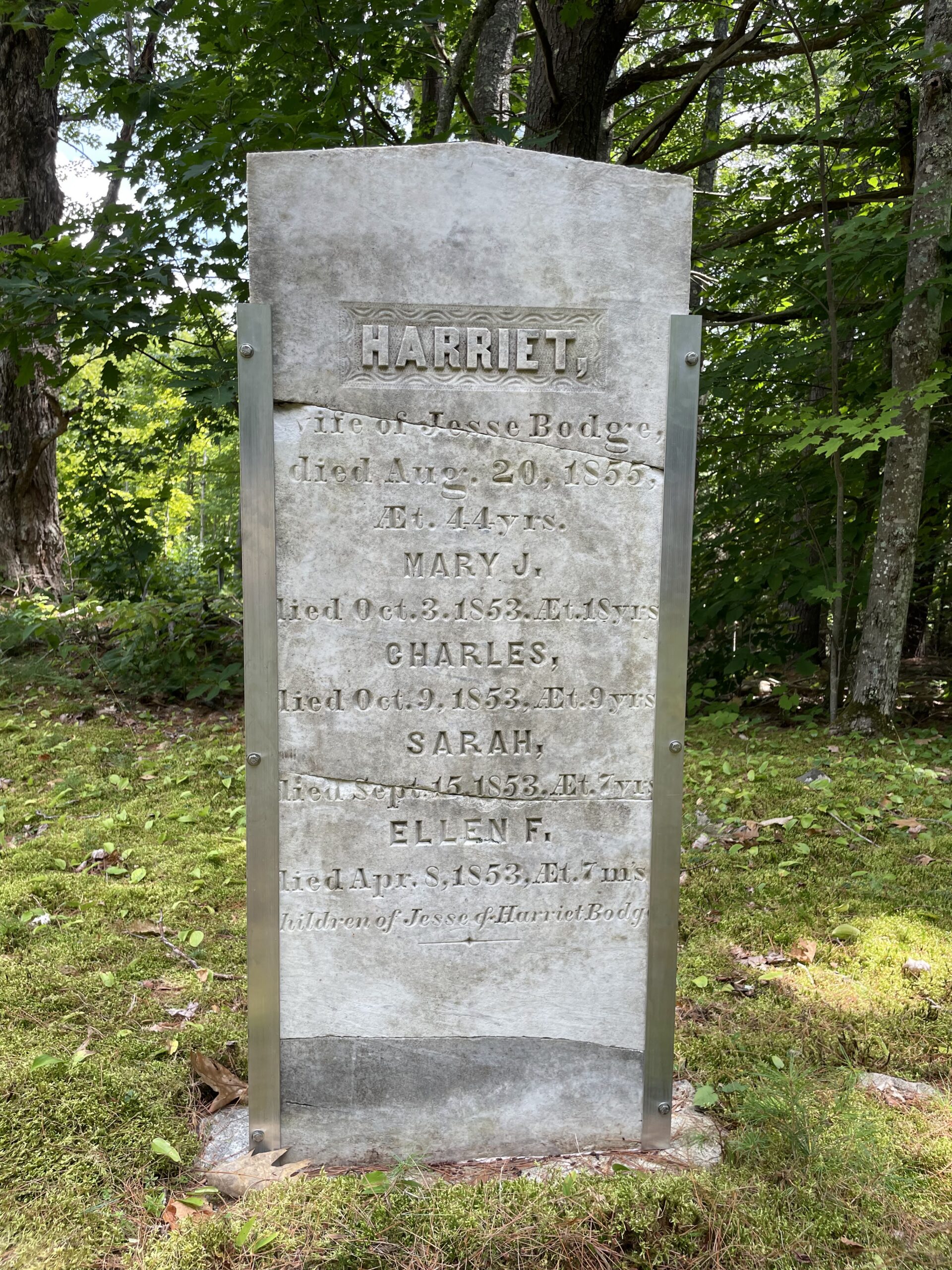 Gravestone Restoration Brownfield Maine Cemeteries
